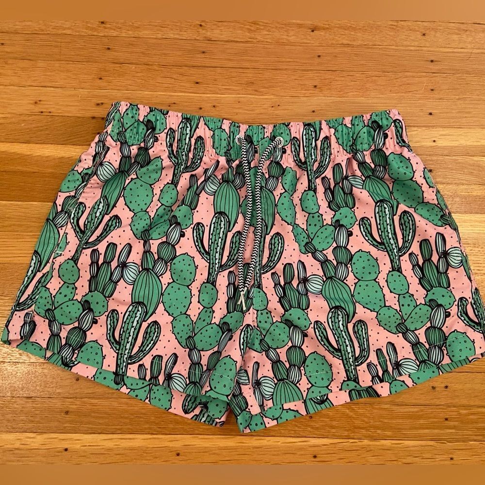 Boardies Apparel pink/green cactus swim shorts